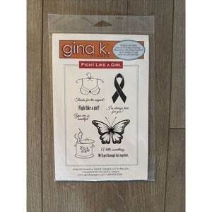 NEW Gina K. Photopolymer Stamps Fight Like A Girl‎